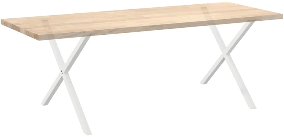 Valgomojo stalo kojos, 2 vnt., baltos, 90x(72-73) cm, plienas, X formos