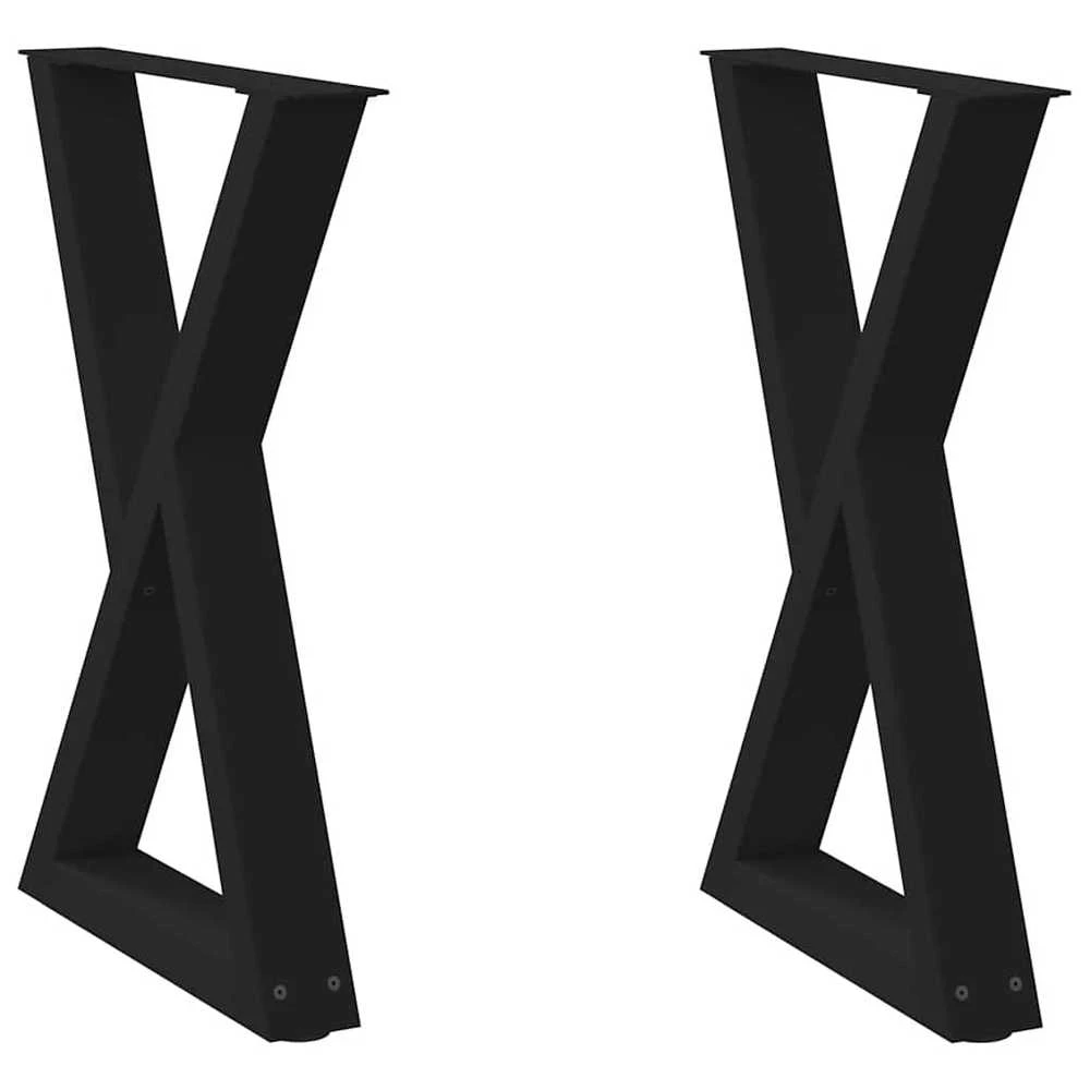 Valgomojo stalo kojos, 2 vnt., juodos, 50x(72-73,3) cm, plienas