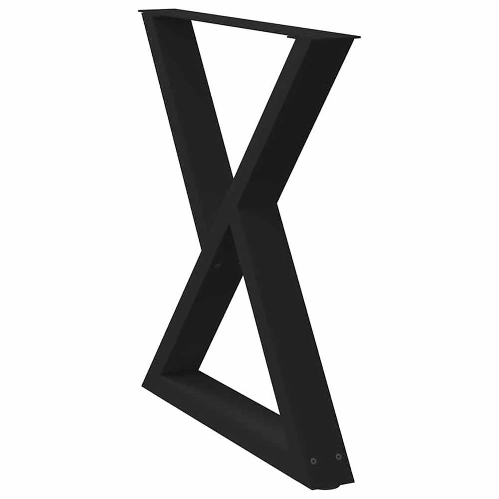 Valgomojo stalo kojos, 2 vnt., juodos, 70x(72-73,3) cm, plienas