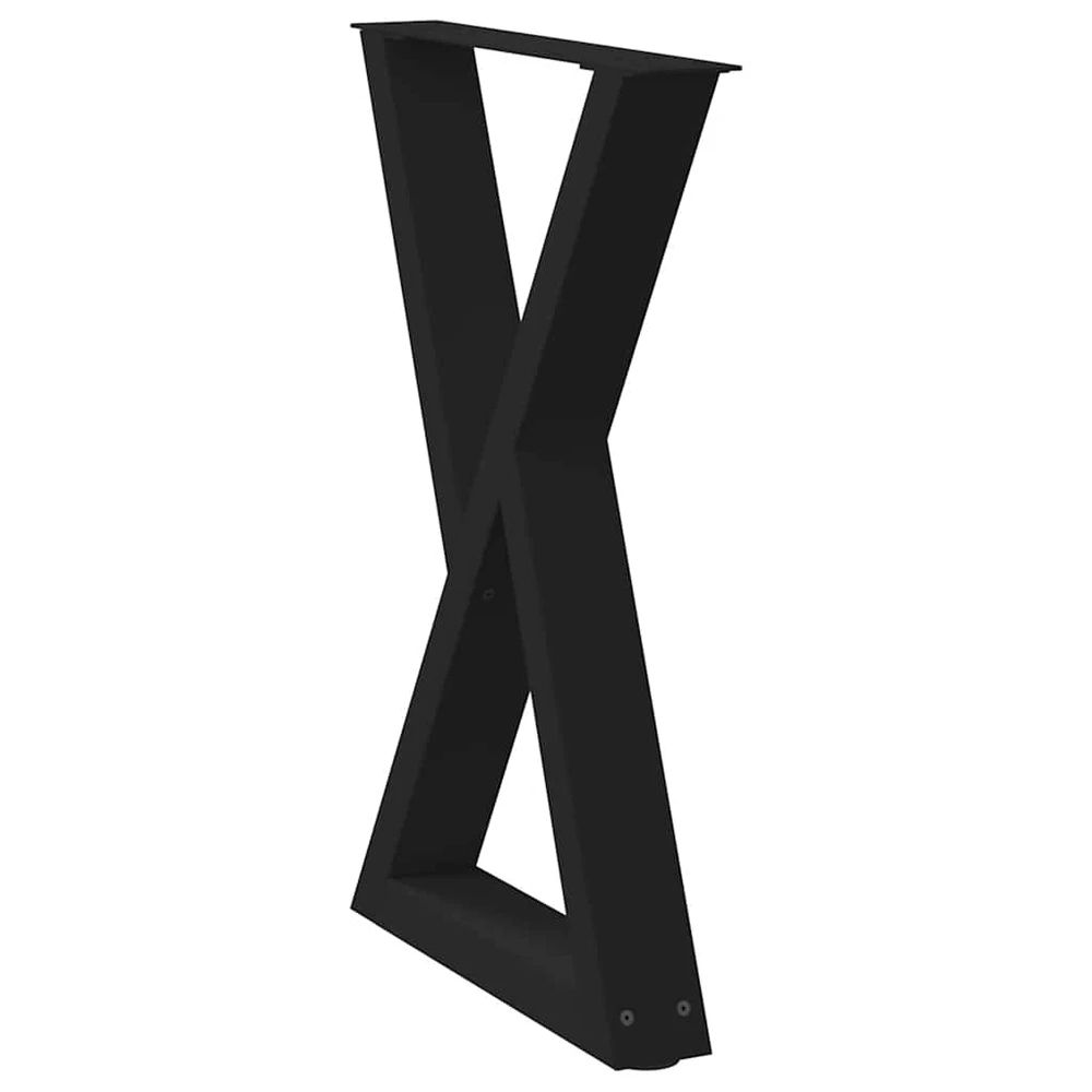 Valgomojo stalo kojos, 2 vnt., juodos, 50x(72-73,3) cm, plienas