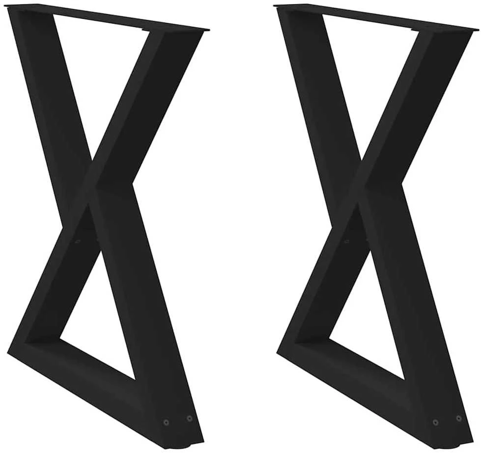Valgomojo stalo kojos, 2 vnt., juodos, 70x(72-73,3) cm, plienas