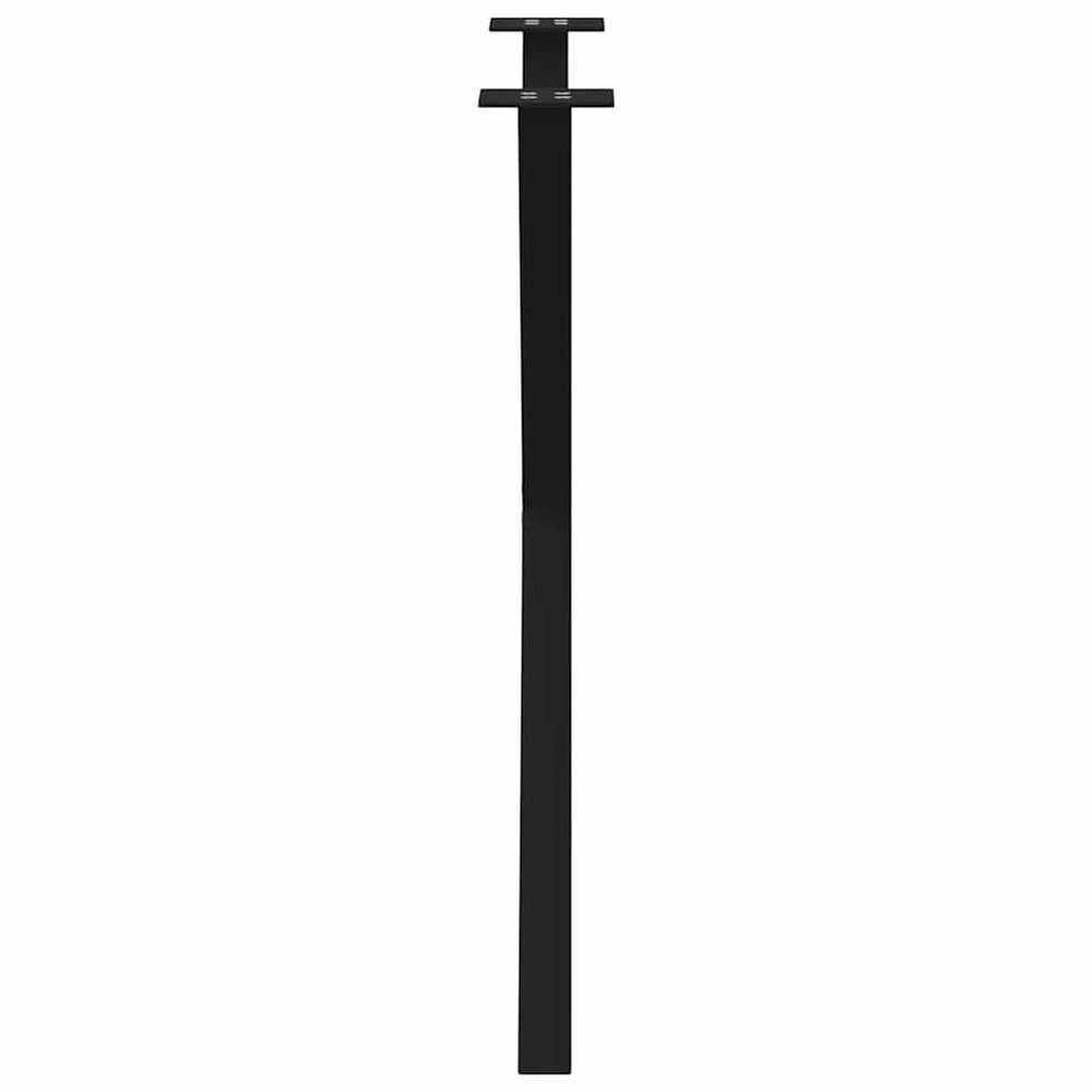 Valgomojo stalo kojelės, 2 vnt., juoda, 80x(72-73)cm, plienas