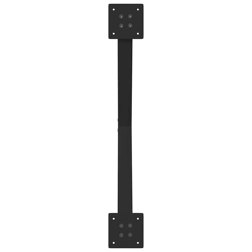 Valgomojo stalo kojelės, 2 vnt., juoda, 80x(72-73)cm, plienas