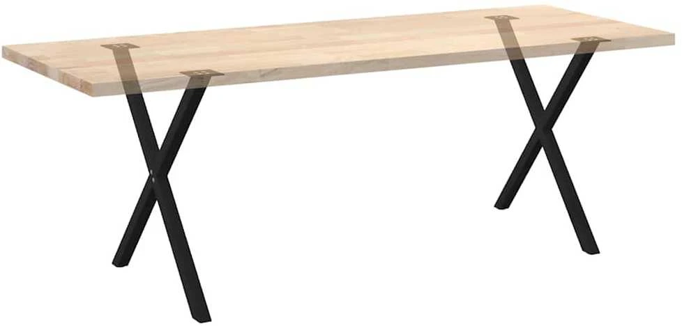 Valgomojo stalo kojelės, 2 vnt., juoda, 80x(72-73)cm, plienas