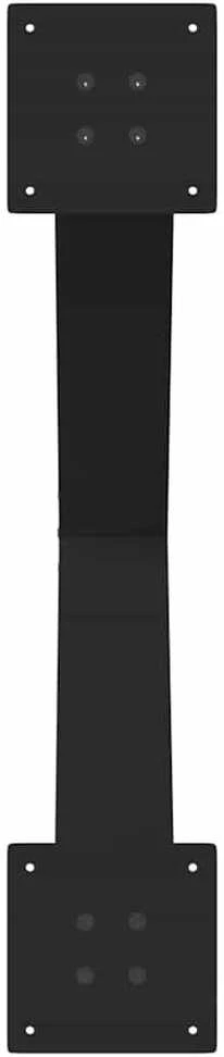 Valgomojo stalo kojos, 2 vnt., juodos, 80x(72-73) cm, plienas, X formos