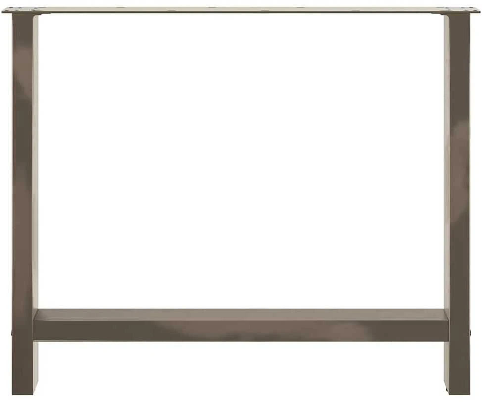 Valgomojo stalo kojos, 2 vnt., natūralaus plieno, 90x(72-73) cm, plienas
