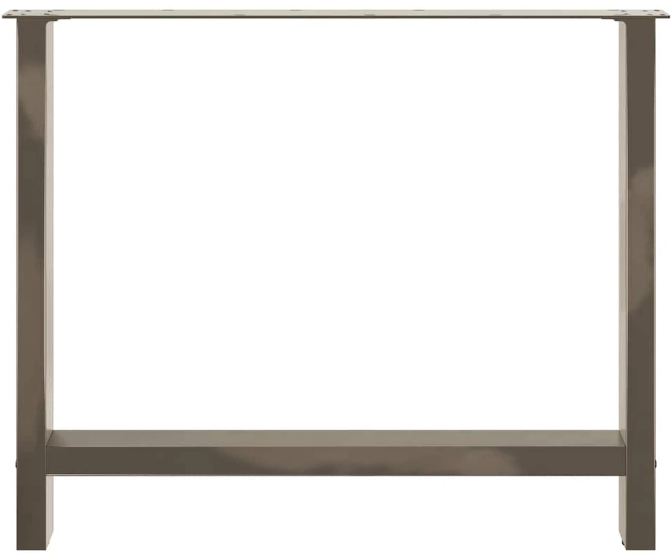 Valgomojo stalo kojos, 2 vnt., natūralaus plieno, 90x(72-73) cm, plienas