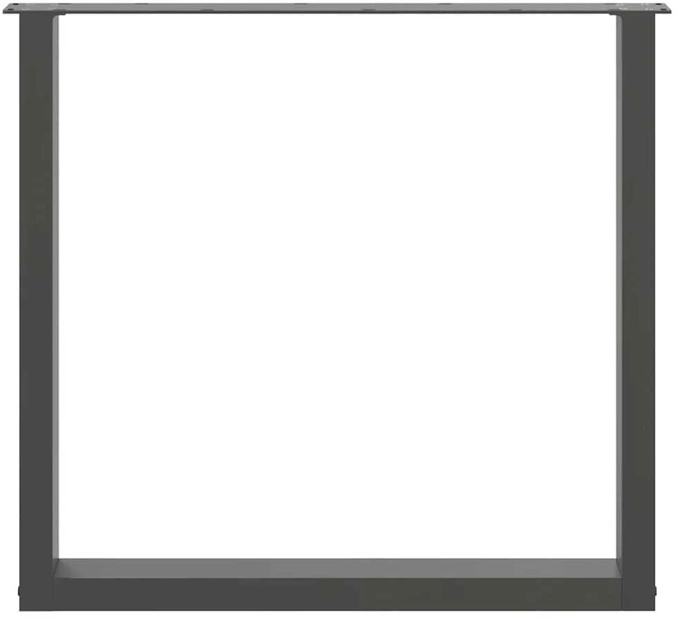 Valgomojo stalo kojos, 3 vnt., antracito spalvos, 90x(72-73) cm, plienas, U formos