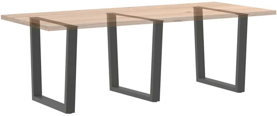 Valgomojo stalo kojos, 3 vnt., antracito spalvos, 90x(72-73,3) cm, plienas