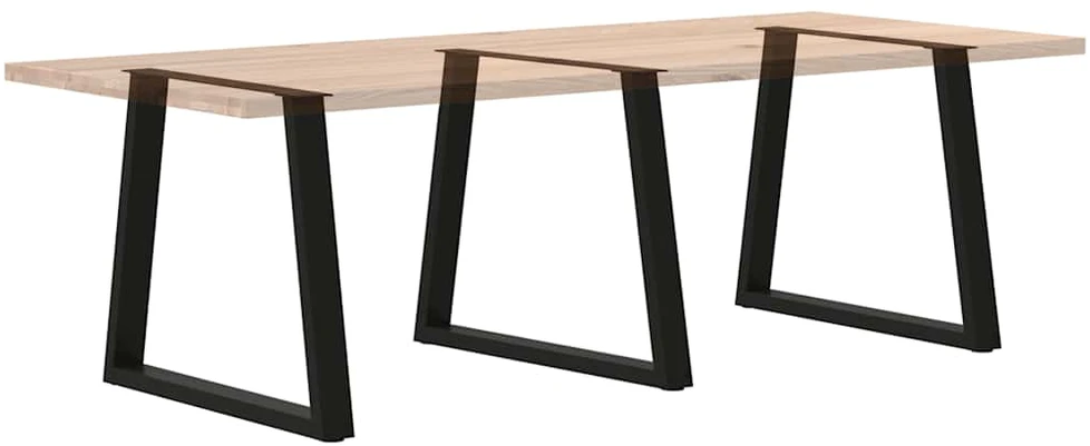 Valgomojo stalo kojos, 3 vnt., juodos, 70x(72-73,3) cm, plienas, V formos