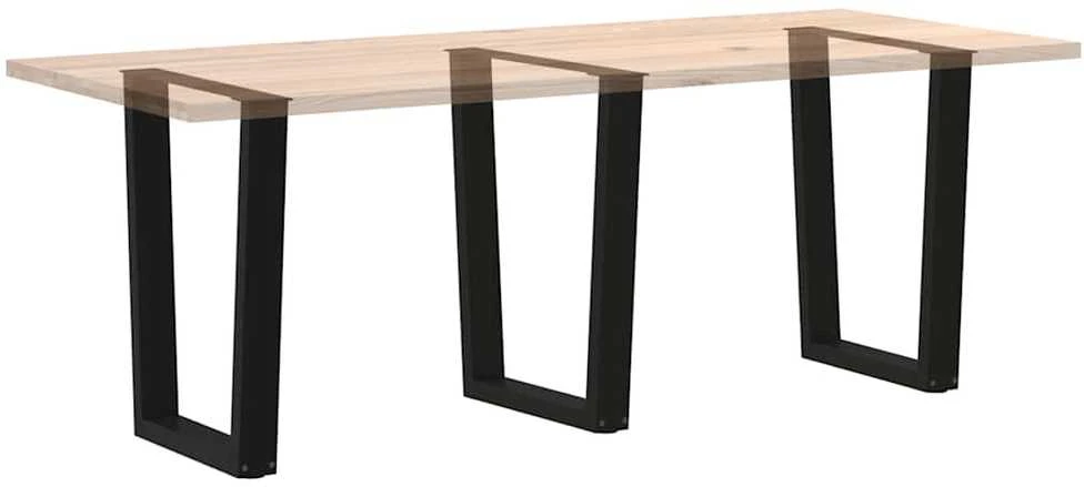 Valgomojo stalo kojos, 3 vnt., juodos, 70x(72-73,3) cm, plienas, V formos