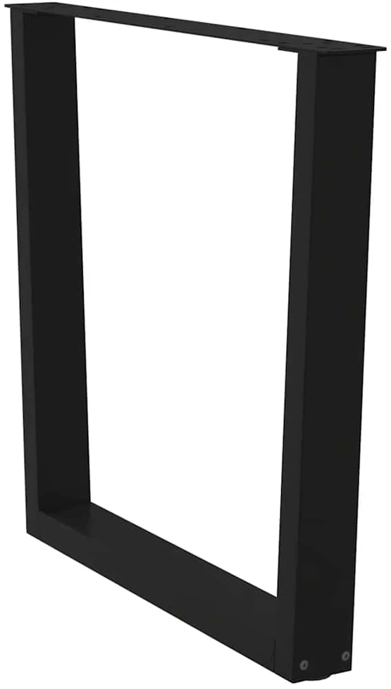 Valgomojo stalo kojos, 3 vnt., juodos, 80x(72-73,3) cm, plienas, V formos