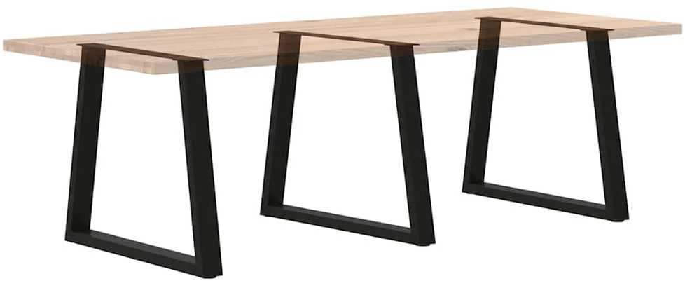 Valgomojo stalo kojos, 3 vnt., juodos, 80x(72-73,3) cm, plienas, V formos
