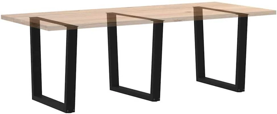 Valgomojo stalo kojos, 3 vnt., juodos, 90x(72-73,3) cm, plienas, V formos