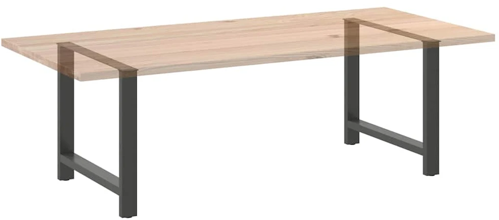 Valgomojo stalo kojos, antracito spalvos, 2 vnt., 100x(72-73) cm, plienas