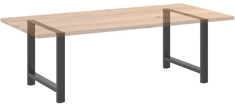 Valgomojo stalo kojos, antracito spalvos, 2 vnt., 90x(72-73) cm, plienas
