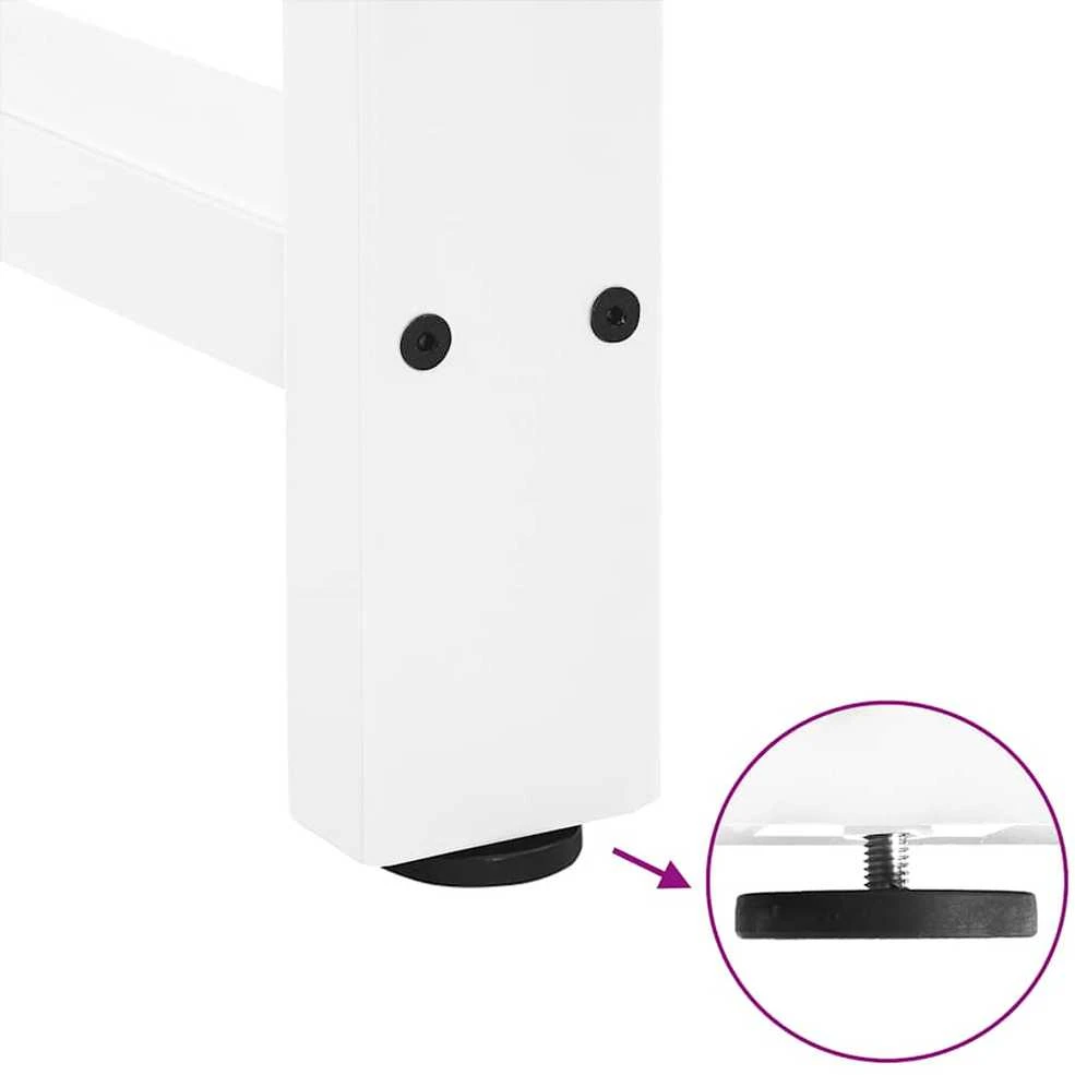 Valgomojo stalo kojos, baltos, 2 vnt., 90x(72-73) cm, plienas