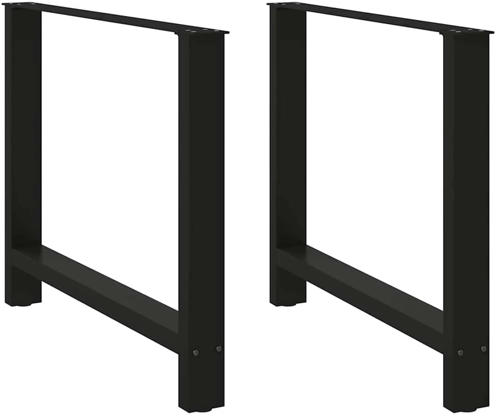 Valgomojo stalo kojos, juodos, 2 vnt., 100 x (72-73) cm, plienas