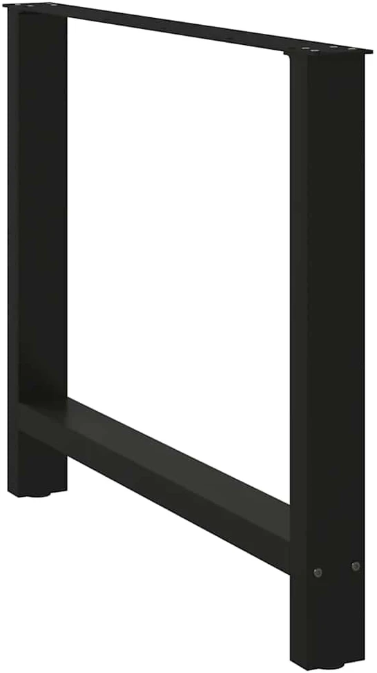Valgomojo stalo kojos, juodos, 2 vnt., 100 x (72-73) cm, plienas