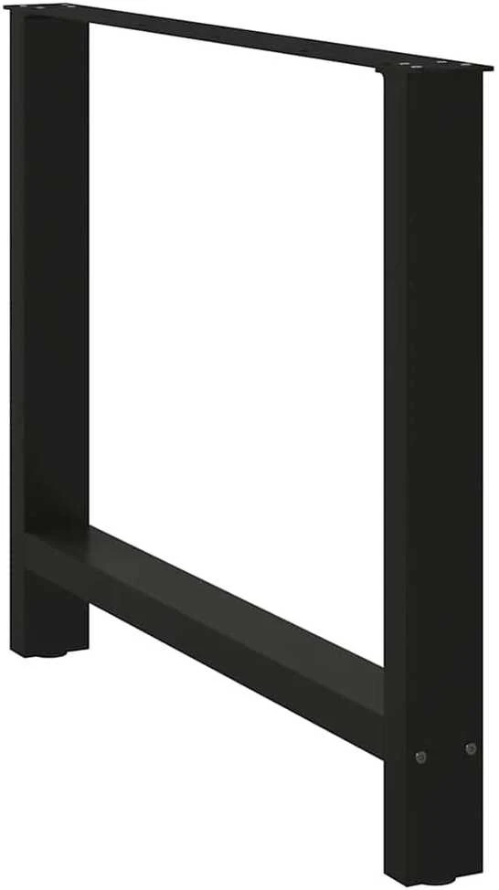 Valgomojo stalo kojos, juodos, 2 vnt., 100 x (72-73) cm, plienas