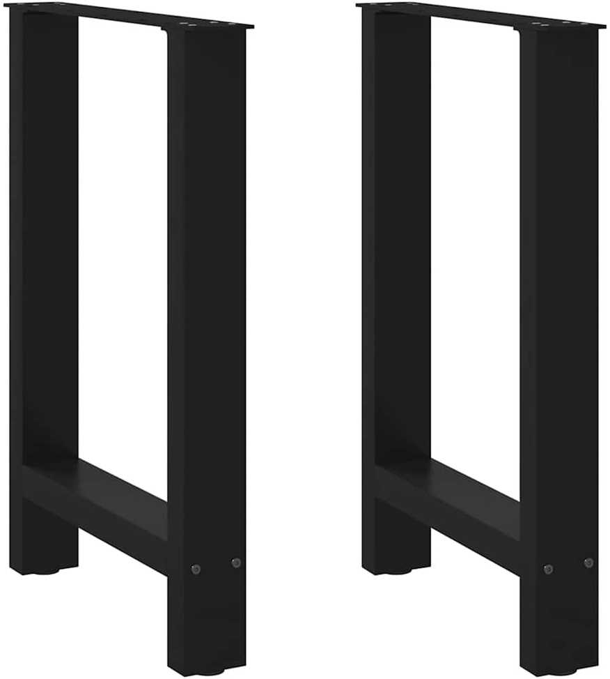 Kavos staliuko kojelės, juoda, 2 vnt., 50x(72-73)cm, plienas
