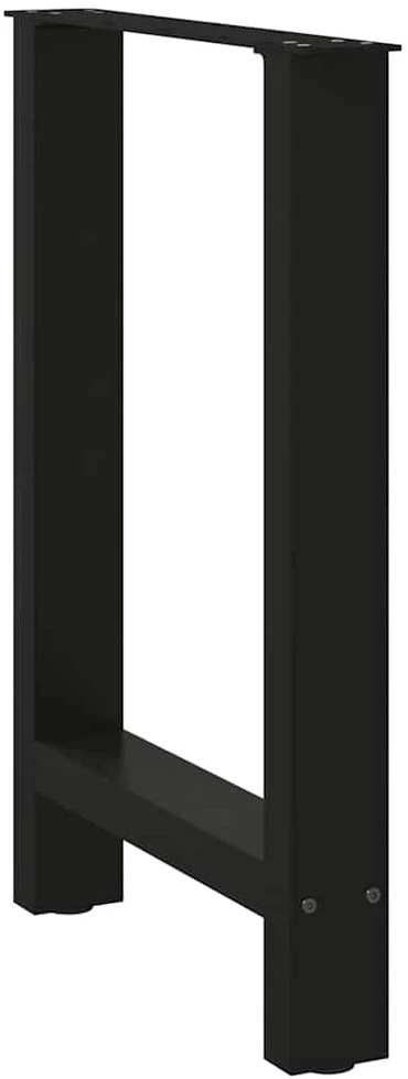 Kavos staliuko kojelės, juoda, 2 vnt., 60x(72-73)cm, plienas