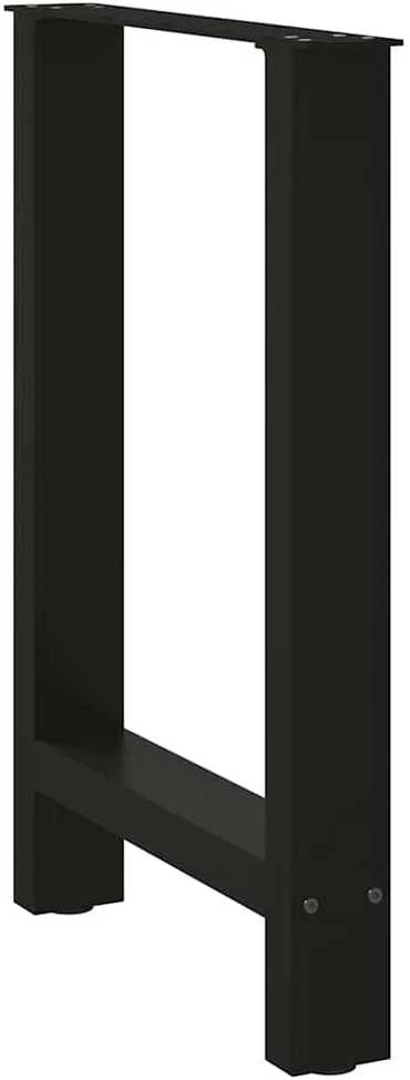 Kavos staliuko kojelės, juoda, 2 vnt., 60x(72-73)cm, plienas