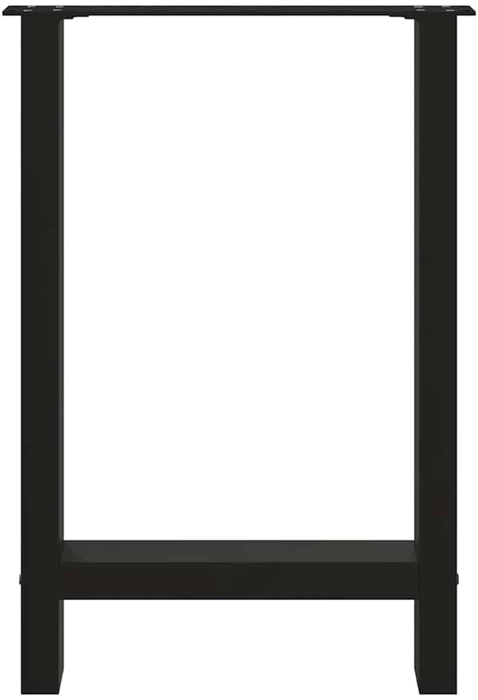 Kavos staliuko kojelės, juoda, 2 vnt., 60x(72-73)cm, plienas