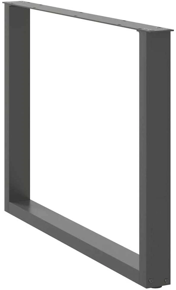 Valgomojo stalo kojos, U formos, 2 vnt., antracito spalvos, 100x(72-73) cm, plienas