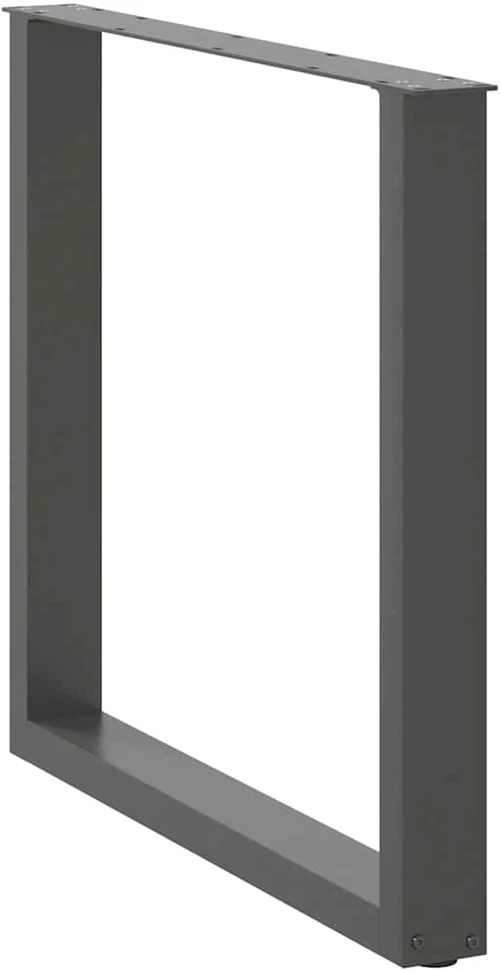 Valgomojo stalo kojos, U formos, 2 vnt., antracito spalvos, 90x(72-73) cm, plienas