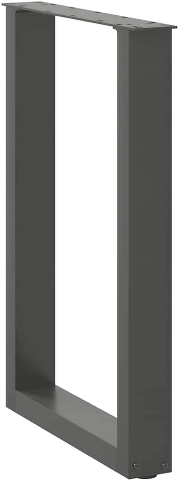 Valgomojo stalo kojos, U formos, 2 vnt., antracito spalvos, 50x(72-73) cm, plienas