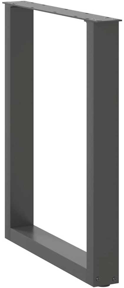 Valgomojo stalo kojos, U formos, 2 vnt., antracito spalvos, 60x(72-73) cm, plienas