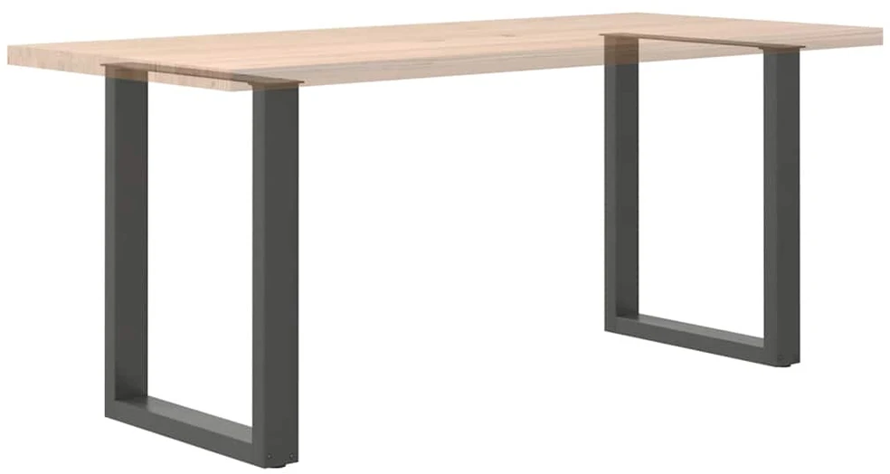 Valgomojo stalo kojos, U formos, 2 vnt., antracito spalvos, 70x(72-73) cm, plienas