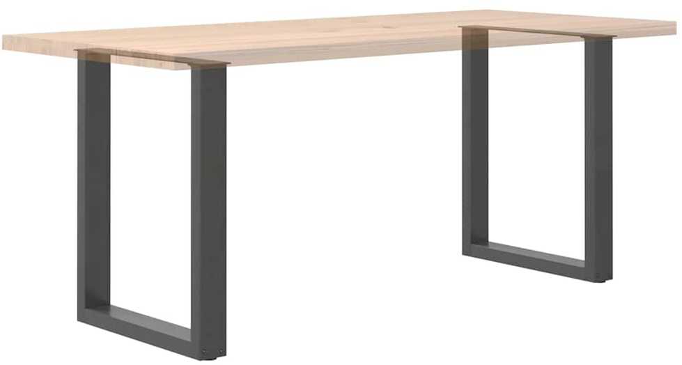 Valgomojo stalo kojos, U formos, 2 vnt., antracito spalvos, 60x(72-73) cm, plienas