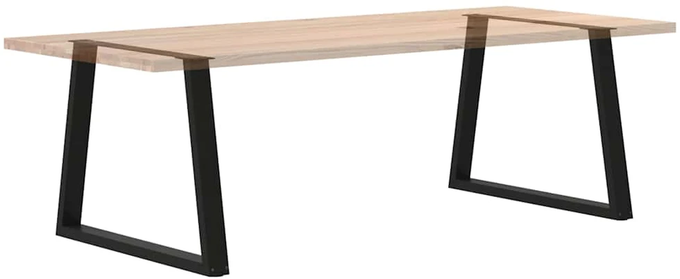 Valgomojo stalo kojos, V formos, 2 vnt., juodos, 100x(72-73,3) cm, plienas