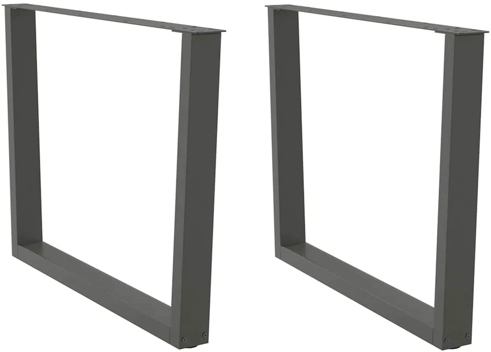 Valgomojo stalo kojos, V formos, 2 vnt., antracito spalvos, 100x(72-73,3) cm, plienas