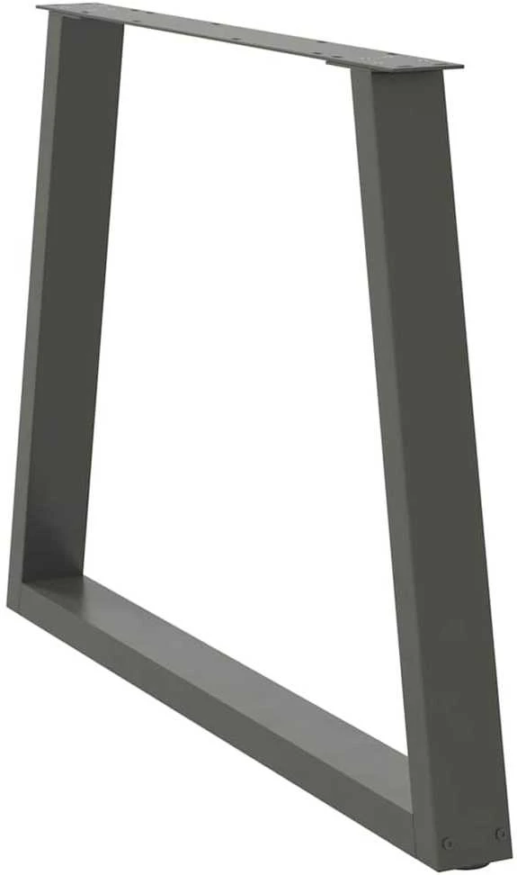 Valgomojo stalo kojos, V formos, 2 vnt., antracito spalvos, 100x(72-73,3) cm, plienas