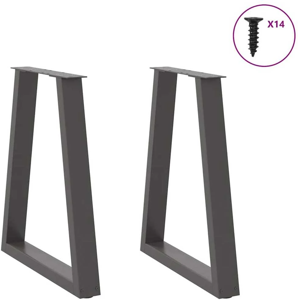 Kavos staliuko kojelės, 2 vnt., antracito, 50x(72-73)cm