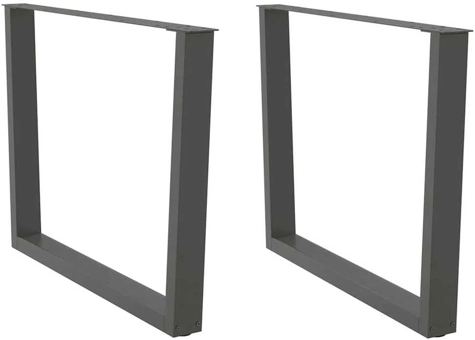 Valgomojo stalo kojos, V formos, 2 vnt., antracito spalvos, 100x(72-73,3) cm, plienas