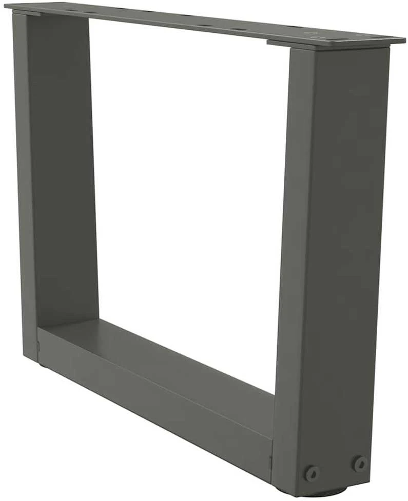 Kavos staliuko kojelės, V formos, 2 vnt., antracito spalvos, 50x(30-31,3) cm, plienas