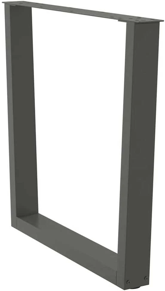 Valgomojo stalo kojos, V formos, 2 vnt., antracito spalvos, 90x(72-73,3) cm, plienas