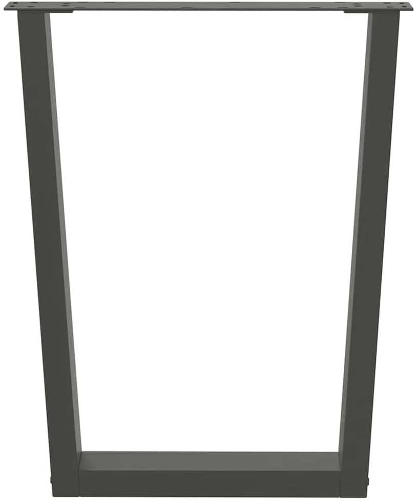 Valgomojo stalo kojos, V formos, 2 vnt., antracito spalvos, 70x(72-73,3) cm, plienas