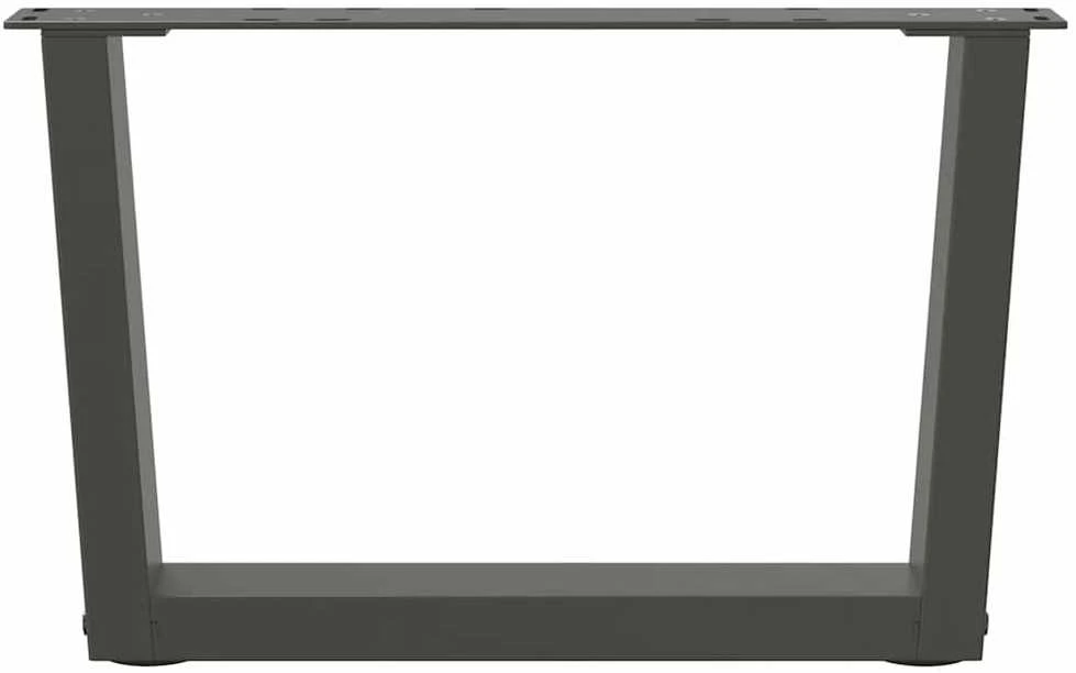 Kavos staliuko kojelės, V formos, 2 vnt., antracito spalvos, 50x(30-31,3) cm, plienas
