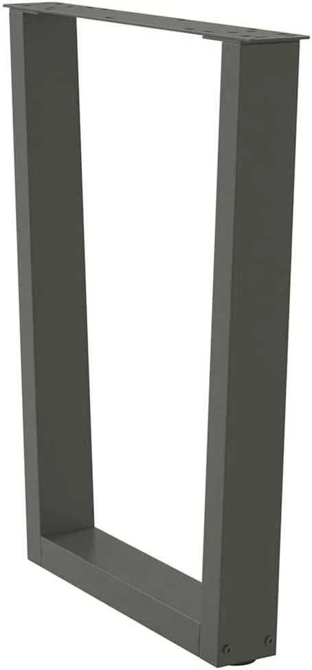 Valgomojo stalo kojos, V formos, 2 vnt., antracito spalvos, 70x(72-73,3) cm, plienas
