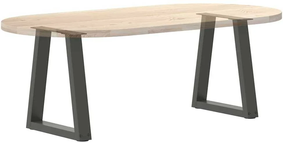 Kavos staliuko kojelės, V formos, 2 vnt., antracito spalvos, 28x(42-43,3) cm, plienas