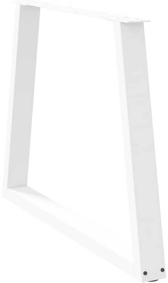 Valgomojo stalo kojelės, 2 vnt., baltos, 90x(72-73,3) cm, plienas, V formos