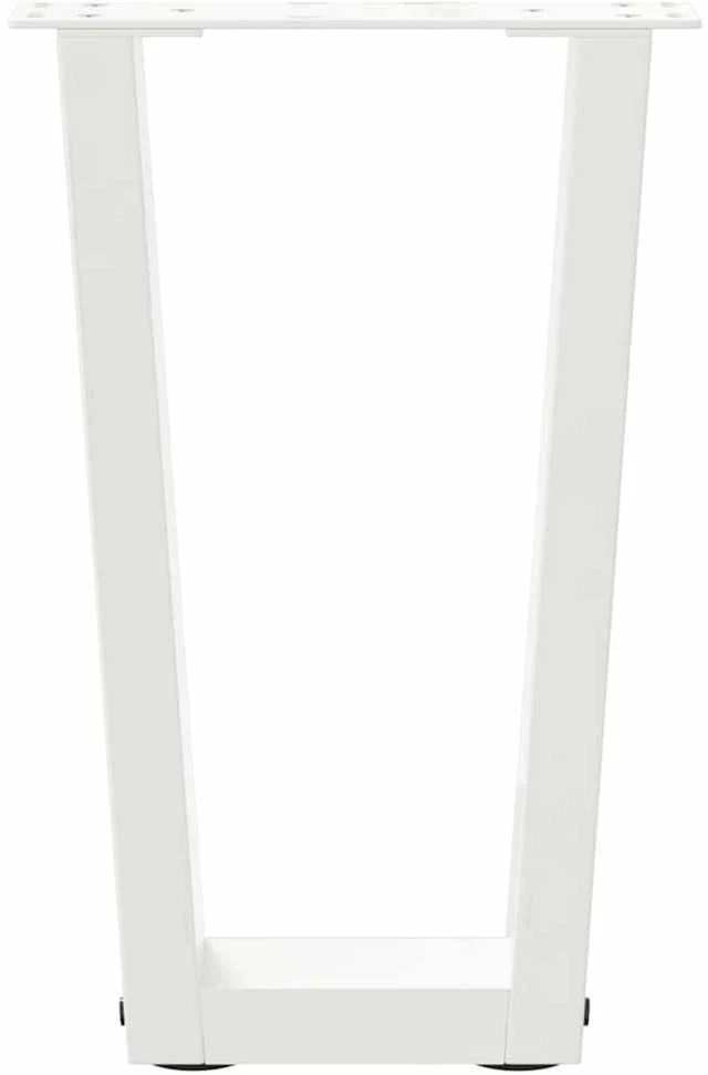 Kavos staliuko kojelės, V formos, 2 vnt., baltos, 38x(42-43,3) cm, plienas