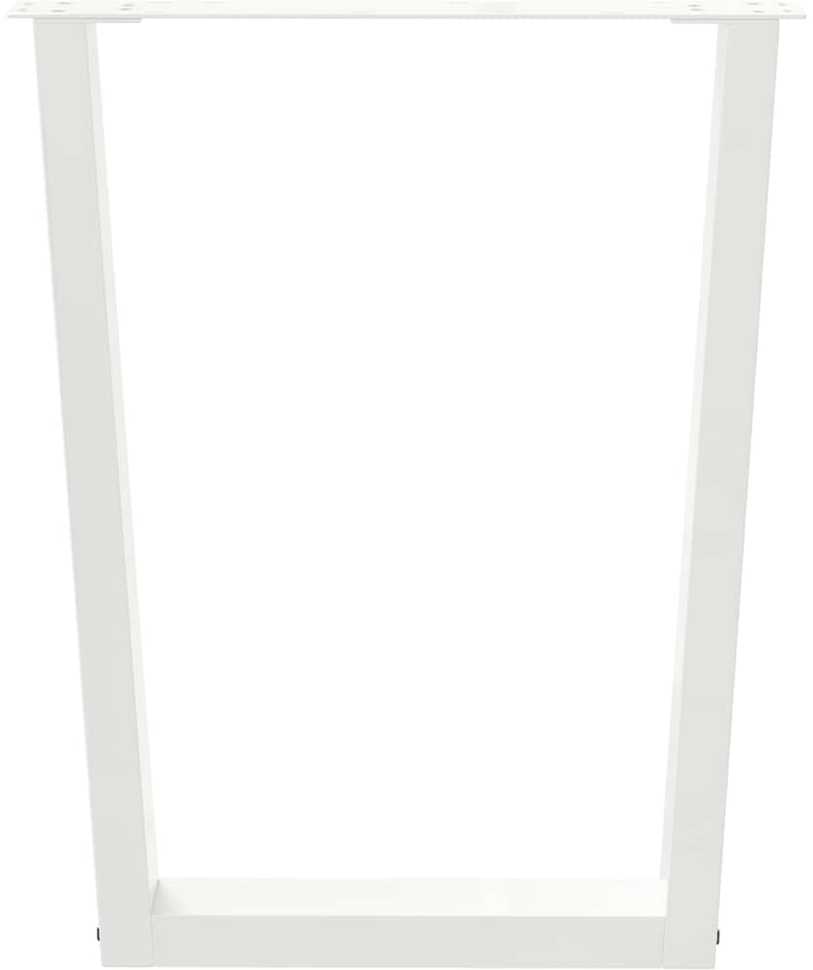 Valgomojo stalo kojelės, 2 vnt., baltos, 70x(72-73,3) cm, plienas, V formos