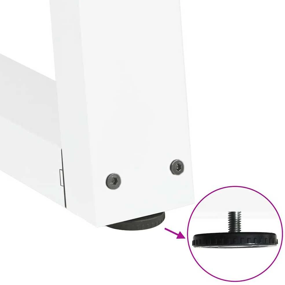 Kavos staliuko kojelės, V formos, 2 vnt., baltos, 30x(30-31,3) cm, plienas