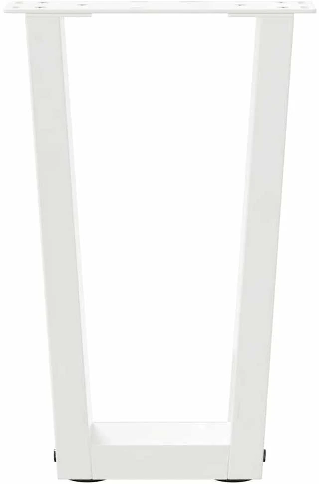 Kavos staliuko kojelės, V formos, 2 vnt., baltos, 28x(42-43,3) cm, plienas